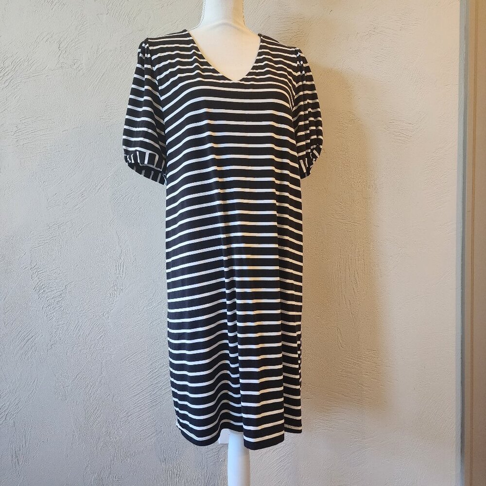 LOFT Stripped Shirt Dress with Cute Sleeve
